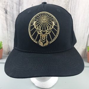 Jägermeister Gold Embroidered Black Snap Back Hat